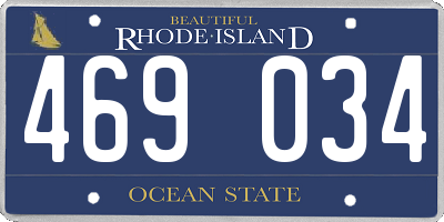 RI license plate 469034