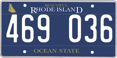 RI license plate 469036
