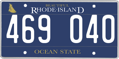 RI license plate 469040