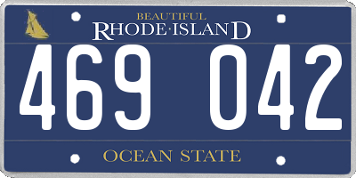 RI license plate 469042