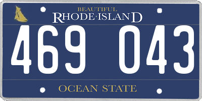RI license plate 469043
