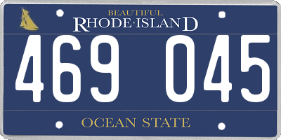 RI license plate 469045