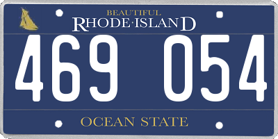 RI license plate 469054