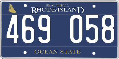 RI license plate 469058