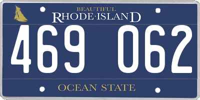 RI license plate 469062
