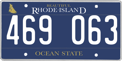 RI license plate 469063