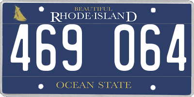 RI license plate 469064