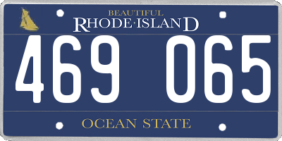RI license plate 469065