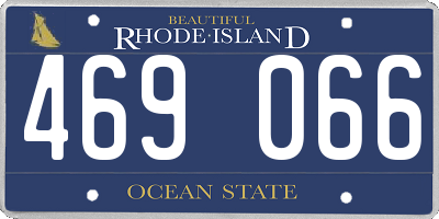 RI license plate 469066