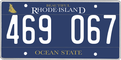 RI license plate 469067