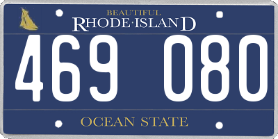 RI license plate 469080