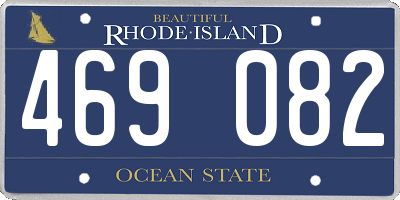 RI license plate 469082