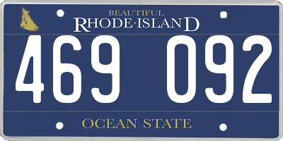 RI license plate 469092