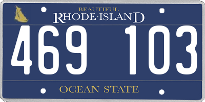 RI license plate 469103