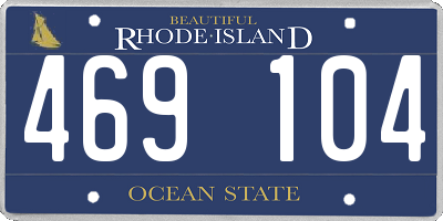 RI license plate 469104
