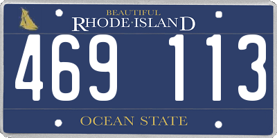 RI license plate 469113