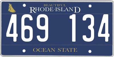 RI license plate 469134
