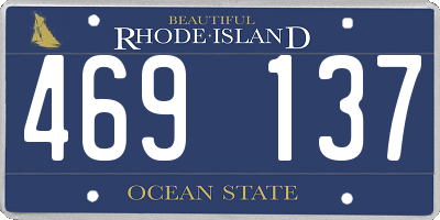 RI license plate 469137