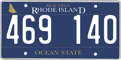 RI license plate 469140
