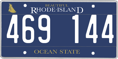 RI license plate 469144