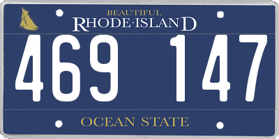 RI license plate 469147