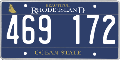 RI license plate 469172