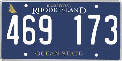 RI license plate 469173