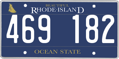 RI license plate 469182