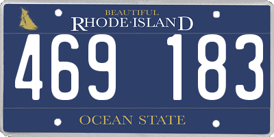 RI license plate 469183