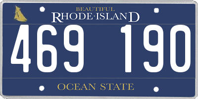 RI license plate 469190