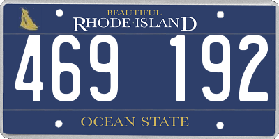 RI license plate 469192