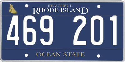 RI license plate 469201