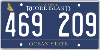 RI license plate 469209