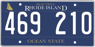 RI license plate 469210