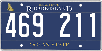 RI license plate 469211