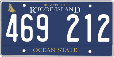 RI license plate 469212