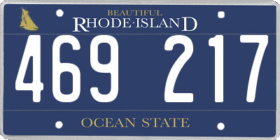RI license plate 469217