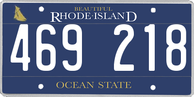 RI license plate 469218
