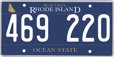 RI license plate 469220