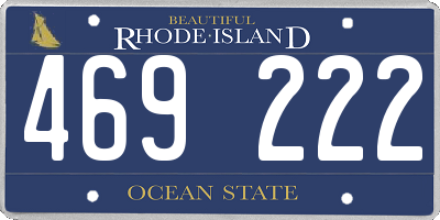 RI license plate 469222