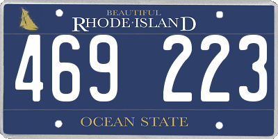 RI license plate 469223