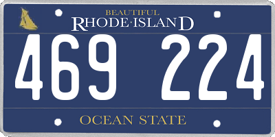RI license plate 469224