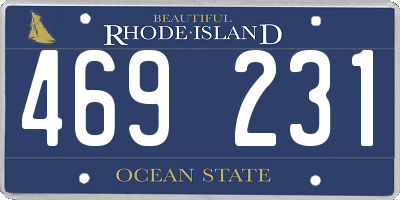 RI license plate 469231