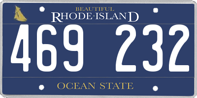 RI license plate 469232