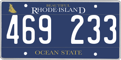RI license plate 469233