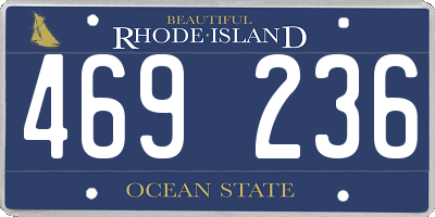 RI license plate 469236