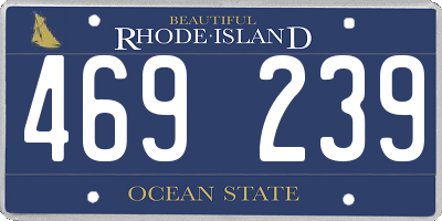RI license plate 469239
