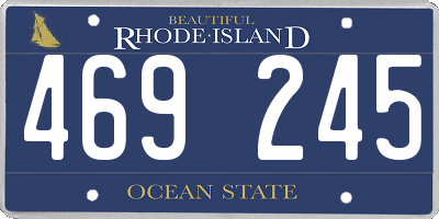 RI license plate 469245