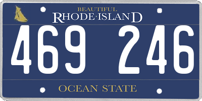 RI license plate 469246