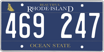 RI license plate 469247
